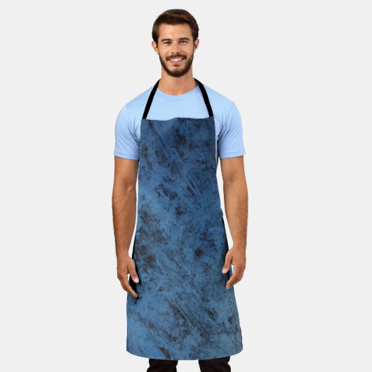 Denim Blue Solid Farbe Antikes Auto, rostetes Meta Schürze (Getragen)