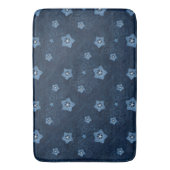Denim Blue Star Pattern Bath Mat Badematte (Vorderseite Vertikal)