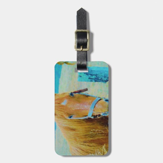 Denim Blue Tinker Gepäckanhänger (Vorderseite vertikal)