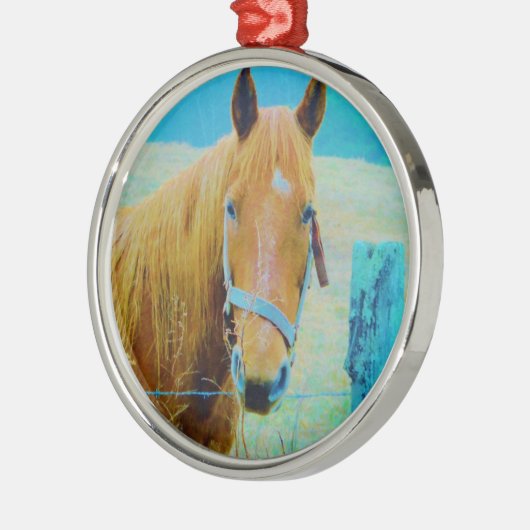 Denim Blue Tinker Ornament Aus Metall (Links)