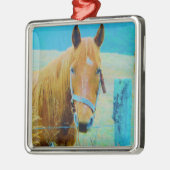 Denim Blue Tinker Silbernes Ornament (Links)