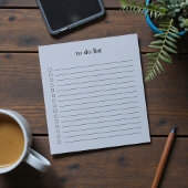 Denim Blue To Do List Minimalist Teacher Simple Notizblock