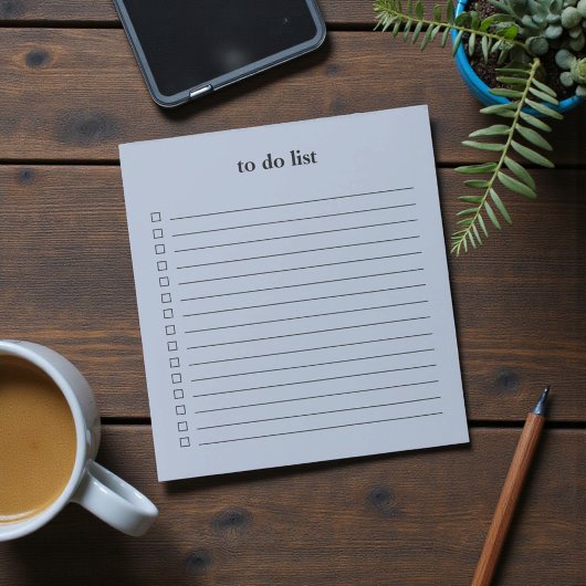 Denim Blue To Do List Minimalist Teacher Simple Notizblock