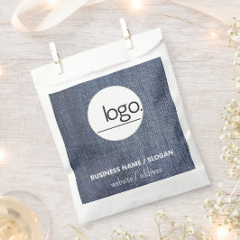 DENIM BLUE TRENDY MODERNE LOGO-BUSINESS-VERPACKUNG GESCHENKTÜTCHEN