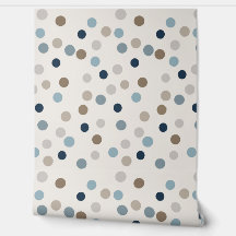 Denim Blue und Tan Dot Pattern