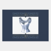 Denim Blue Vintag Bustier Geschenkpapier Set (Vorderseite 3)