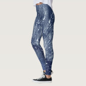 Denim Blue & White Mandala Mix Design Leggings (Links)