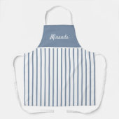 Denim Blue & White Strick Personalisiert Schürze (Vorderseite)