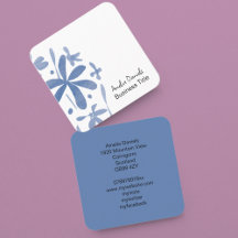 Denim Blue Wild Blume Business Card