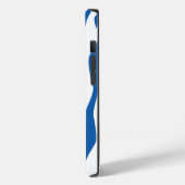 Denim Blue Zebra Print Case-Mate iPhone Hülle (Rückseite / Links)