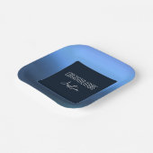 Denim Blues Color Paper Plate Pappteller (Gewinkelt)