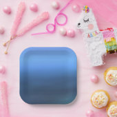 Denim Blues Color Paper Plate Pappteller (Party)