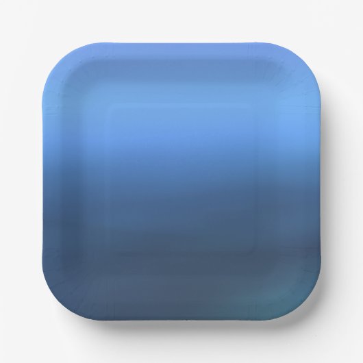 Denim Blues Color Paper Plate Pappteller (Vorderseite)