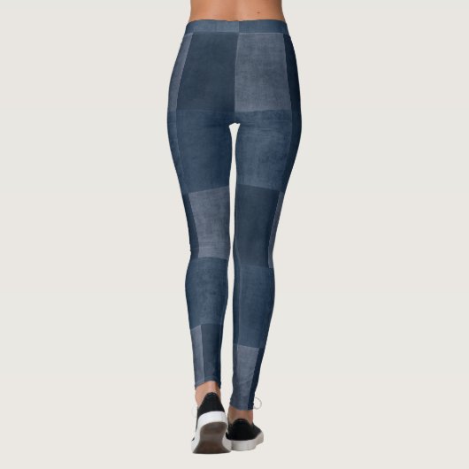 Denim Blues - Fun Patched Jeans - Jeggings Look Leggings (Rückseite)