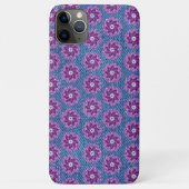 Denim & Blume lila blaue Grafik Case-Mate iPhone Hülle (Rückseite)