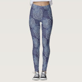 Denim Boho Mandalases Blue Leggings (Vorderseite)