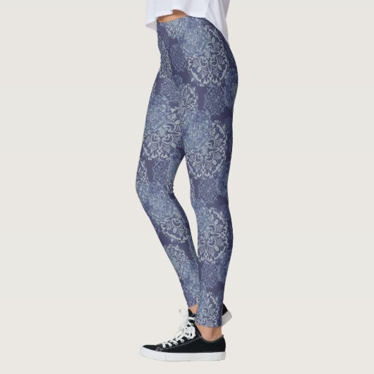 Denim Boho Mandalases Blue Leggings (Links)
