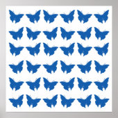 Denim Bold Butterflies Poster (Vorne)