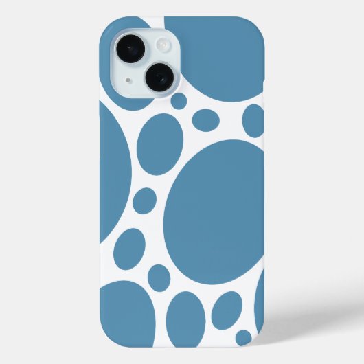 Denim Bule Bubbles Case-Mate iPhone Hülle (Rückseite)