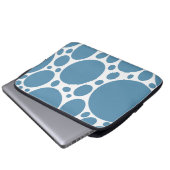 Denim Bule Bubbles Laptopschutzhülle (Vorne Knopf)