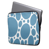 Denim Bule Bubbles Laptopschutzhülle (Vorderseite Links)