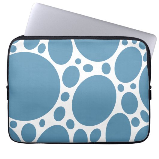 Denim Bule Bubbles Laptopschutzhülle (Vorderseite)