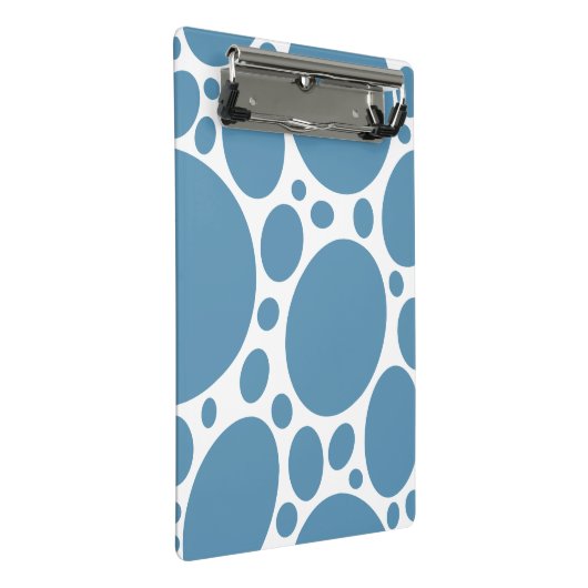 Denim Bule Bubbles Mini Klemmbrett (Schrägansicht)