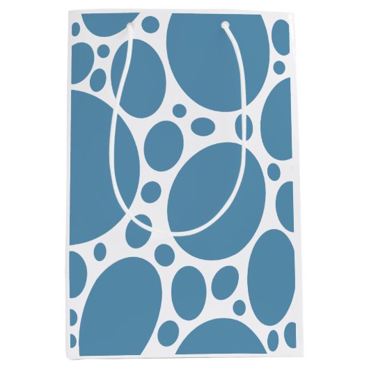 Denim Bule Bubbles Mittlere Geschenktüte (Vorderseite)