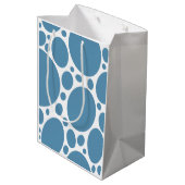 Denim Bule Bubbles Mittlere Geschenktüte (Rückseite Schrägansicht)