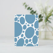 Denim Bule Bubbles Postkarte (Stehend Vorderseite)