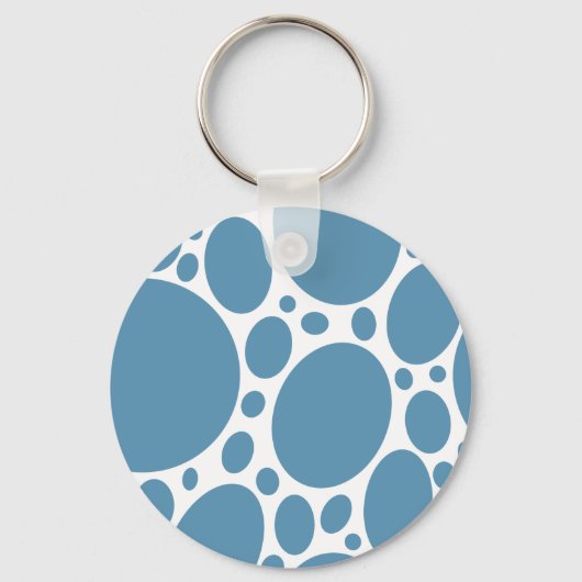 Denim Bule Bubbles Schlüsselanhänger (Vorderseite)