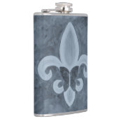 Denim Butterfleur | Blue Lilie Butterfly Flachmann (Rechts)