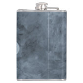 Denim Butterfleur | Blue Lilie Butterfly Flachmann (Rückseite)