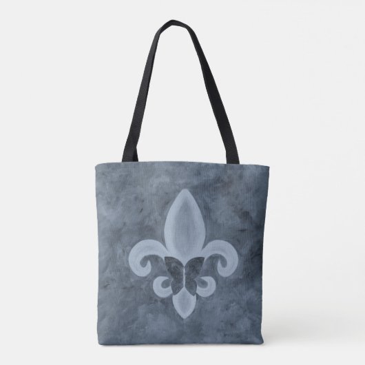 Denim Butterfleur | Blue Lilie Butterfly Tasche (Rückseite)