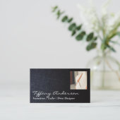 Denim  | Button Needle and Thread | Tailor Visitenkarte (Stehend Vorderseite)