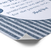 Denim Coquette Bow Blue Jean Advice for Baby Poster (Ecke)