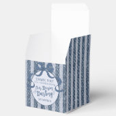 Denim Coquette Bow Blue Jean Birthday Favor Box Geschenkschachtel (Geöffnet)