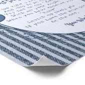 Denim Coquette Bow Blue Jean Dont Say Baby Game Poster (Ecke)