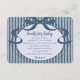 Denim Coquette Schleife Blue Jean Baby Bücher für Begleitkarte