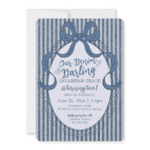Denim Coquette Schleife Blue Jean Baby Geburtstag