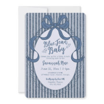 Denim Coquette Schleife Blue Jean Babyparty