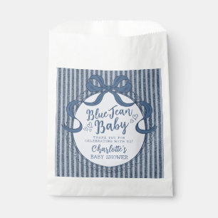 Denim Coquette Schleife Blue Jean Babyparty Geschenktütchen