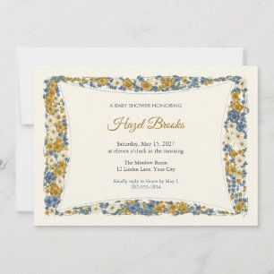 Denim Cornsilk Baby Shower Einladung