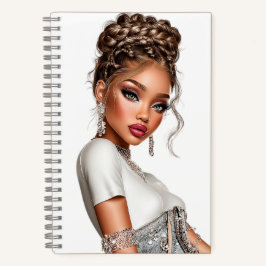 Denim Corset Glam Girl Spiral Notebook Notizblock