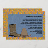 Denim Cowboy-Einladung Einladung (Vorne/Hinten)