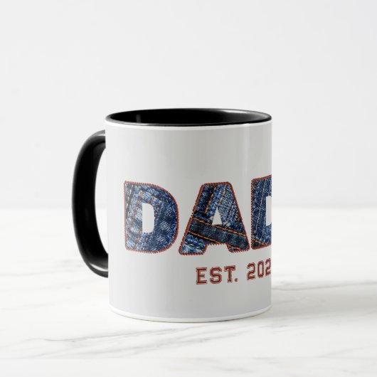 Denim DADA Neues Vater-Geschenk Tasse (Vorderseite Links)