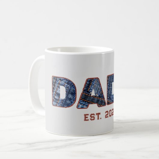 Denim DADA Neues Vatergeschenk Kaffeetasse (Vorderseite Links)