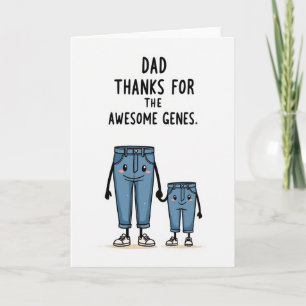Denim Dads Awesome Genes Tag Karte
