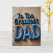 Denim Dads Day Stoffkarte Karte (Gelbe Blume)