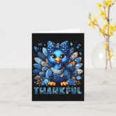 Denim dankbarer Truthahn Oma Mama Mutti Dank geben Karte (Gelbe Blume)